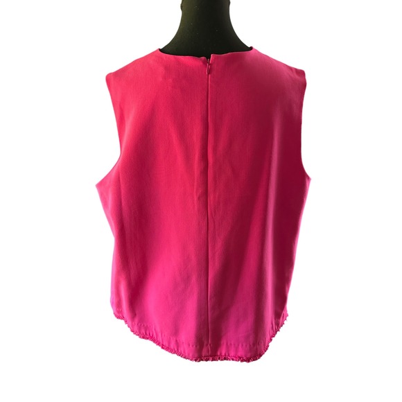 Victoria Beckham‎ for Target Pink Sleeveless Frayed Hem Top Plus Size 1X - Picture 2 of 4
